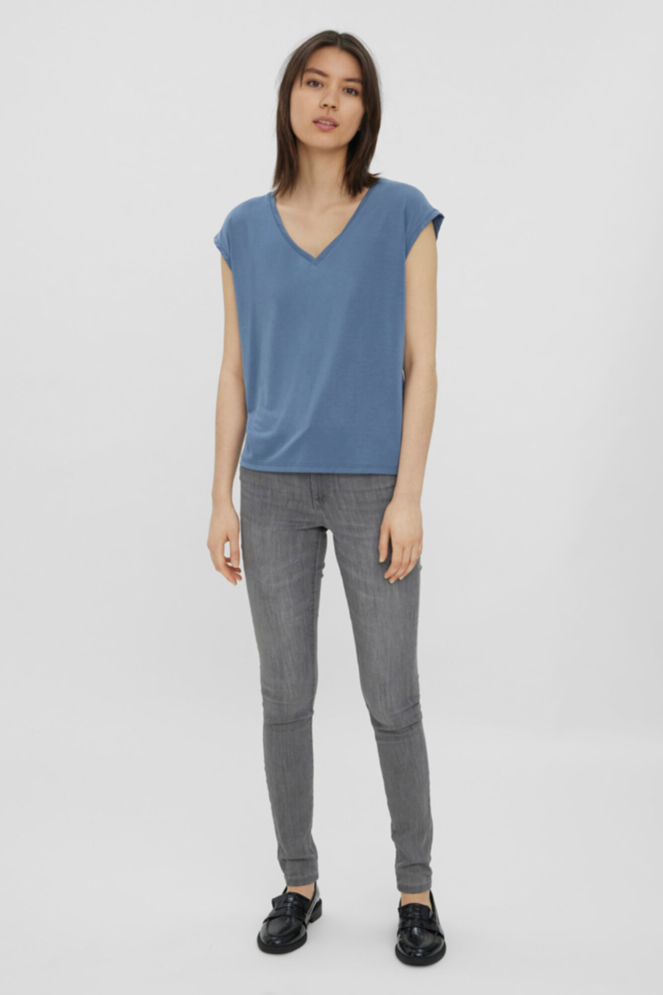 Camiseta fluida - Azul