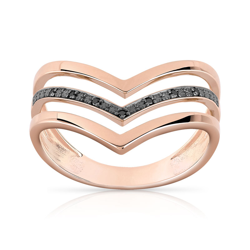 Bague or 375 rose 