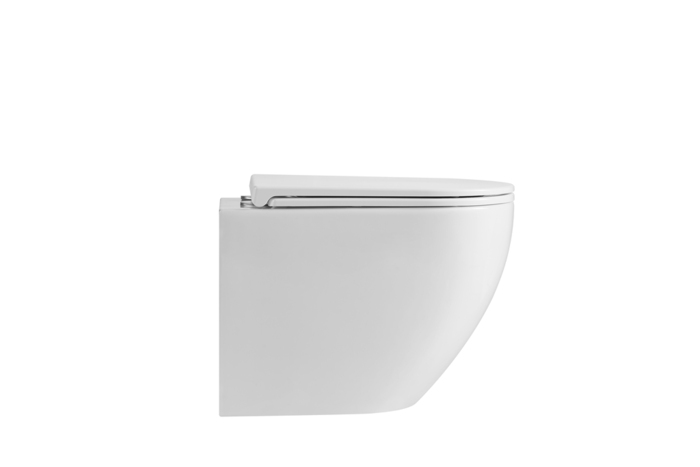 Væghængt toilet rund m/Vortex skyl - hvid