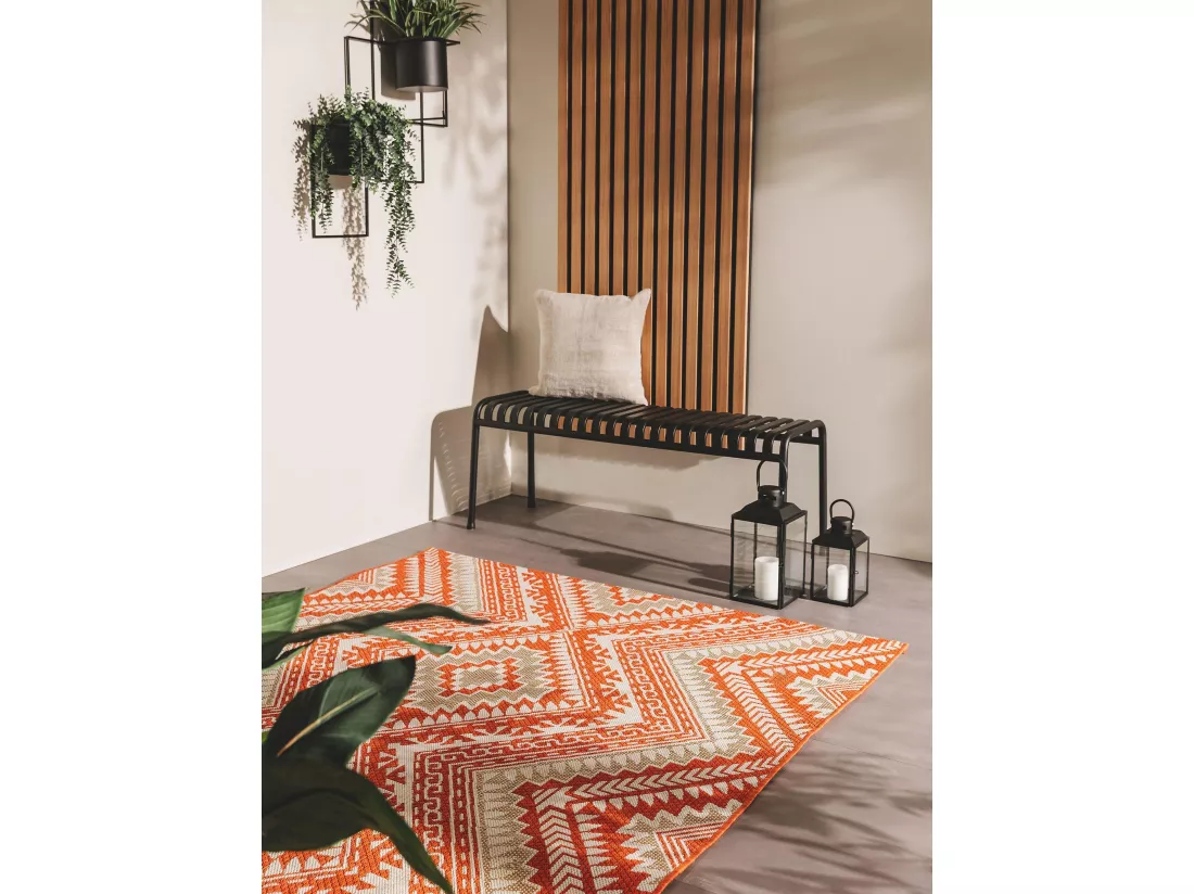 Tapis d'extérieur & intérieur Cleo Orange 80x150 cm