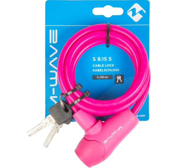 M-Wave Pink Spirallås, 150cm