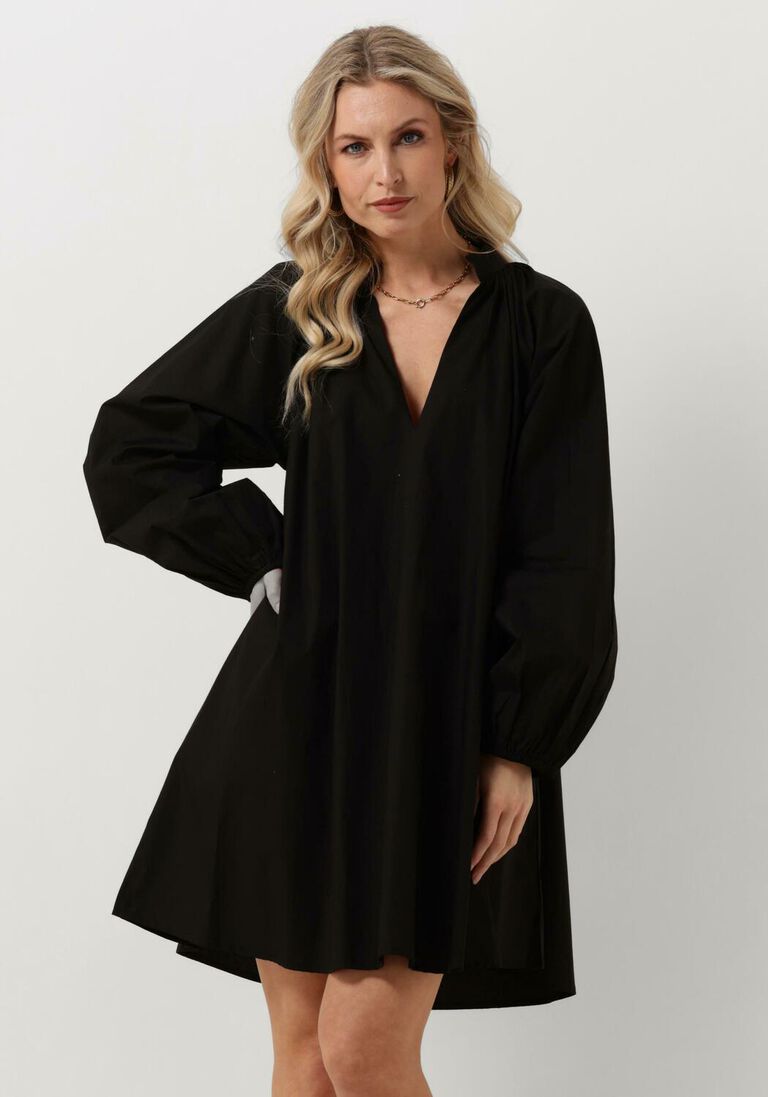 NOTRE-V zwarte notre-v mini jurk nv-dayo mini dress