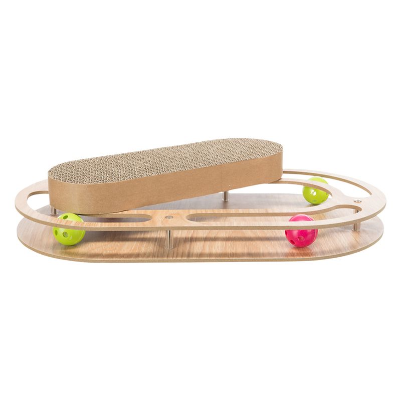 Plateau griffoir Trixie avec cadre en bois, oval