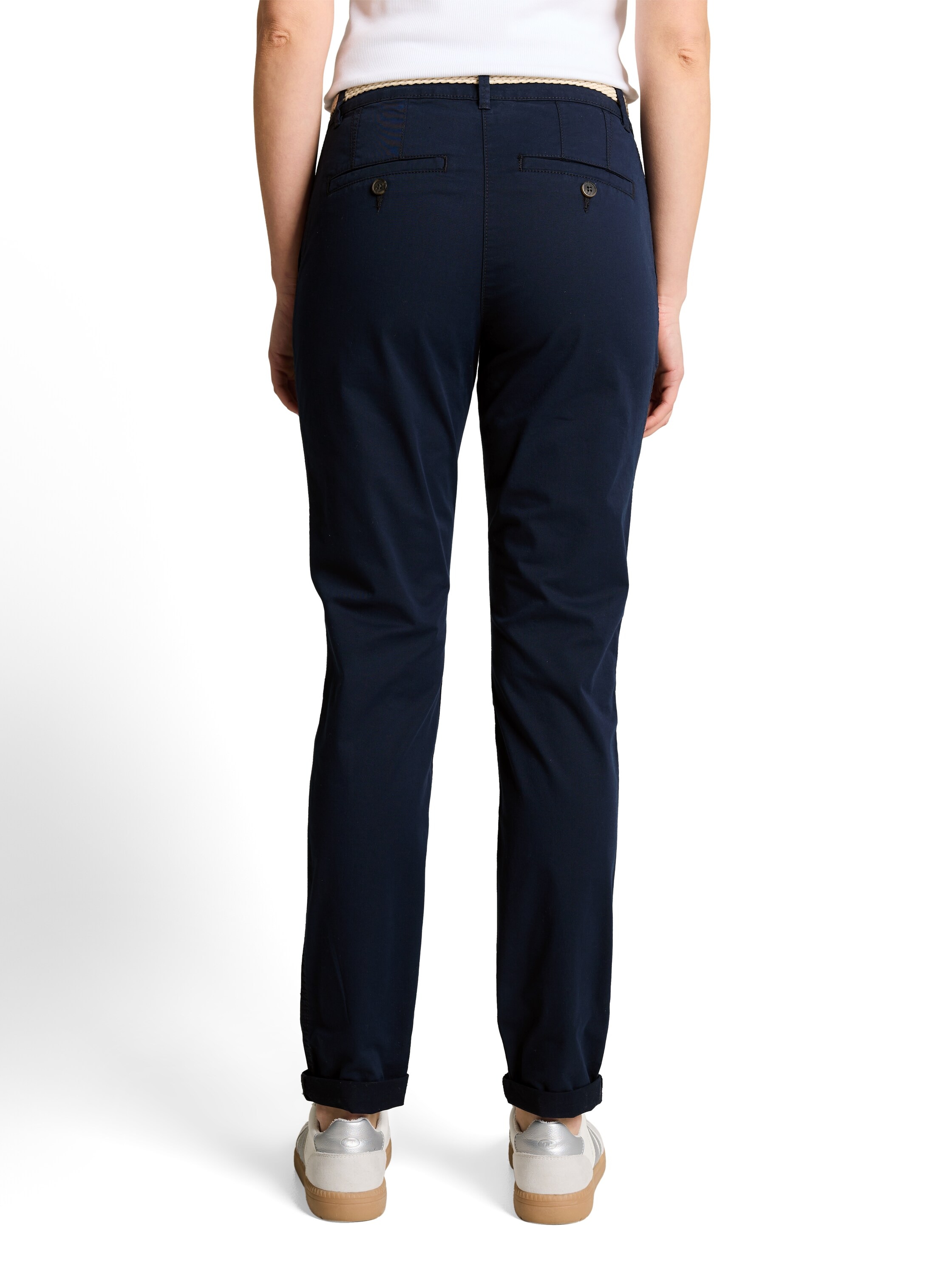 TOM TAILOR Chinohose  mit Gürtel und Stretch