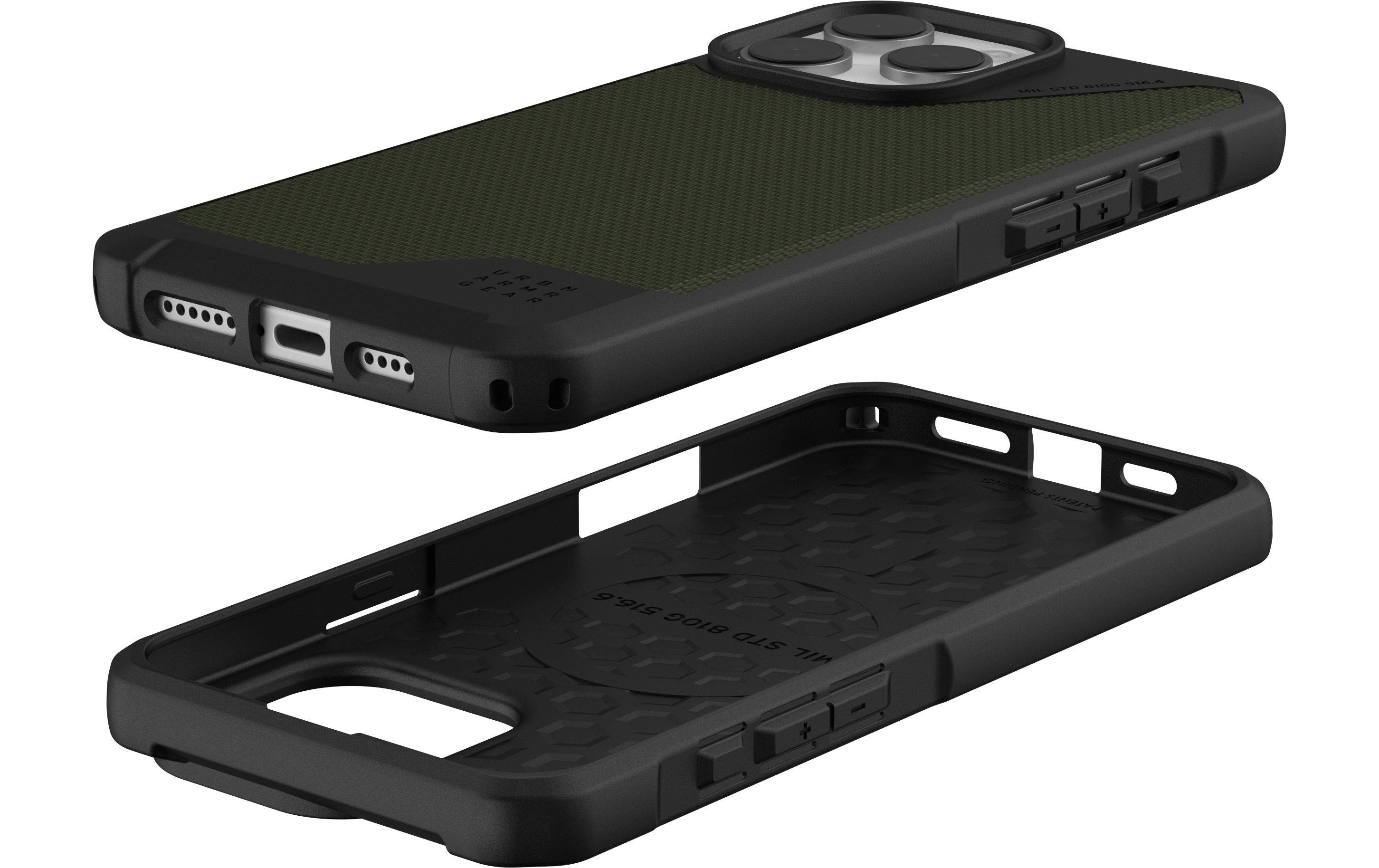 Back Cover Metropolis LT iPhone 16 Pro Max Kevlar OliveSchutzhülle für das Apple iPhone 16 Pro Max