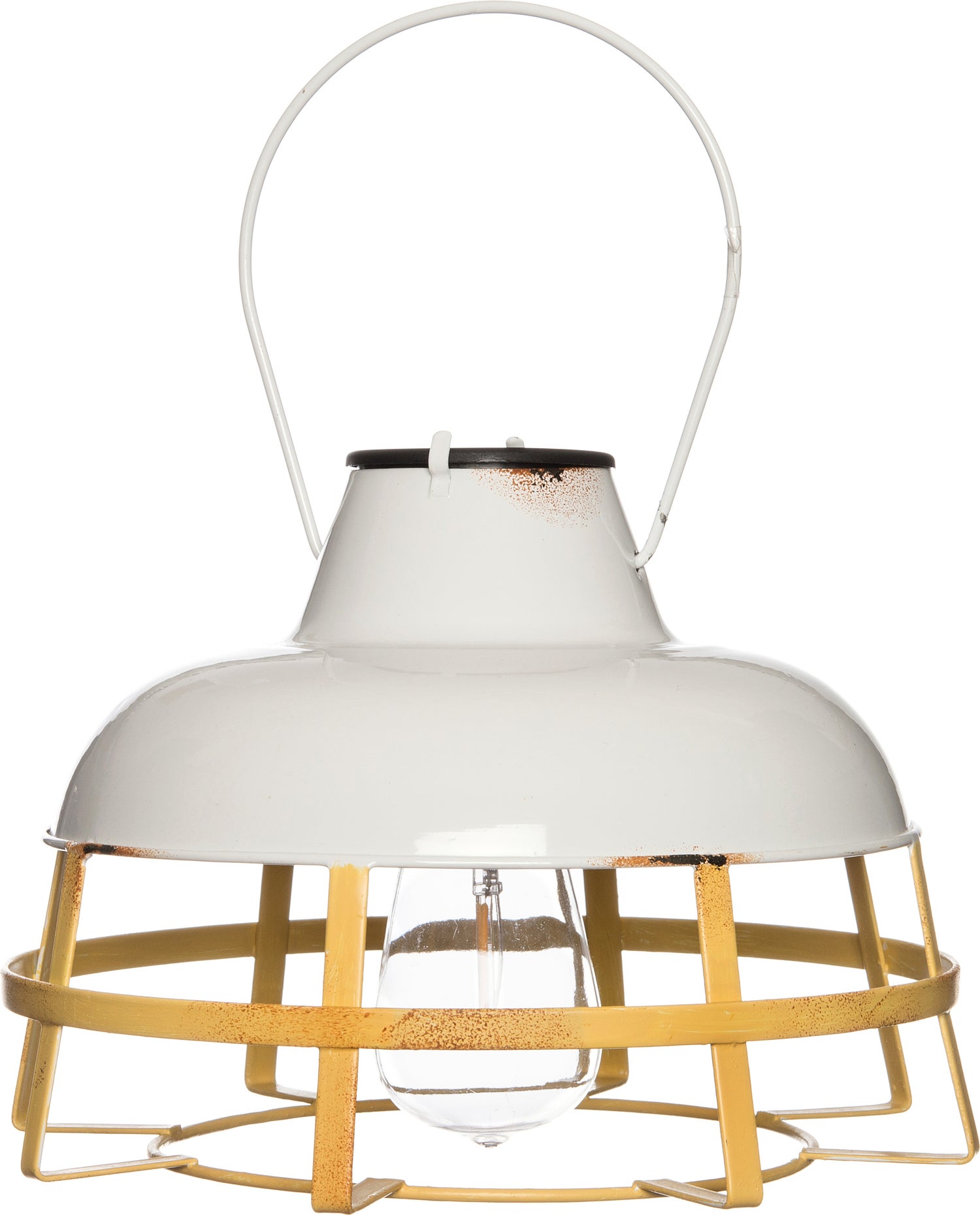Intratuin solar hanglamp wit / geel 27 x 27 x 19 cm