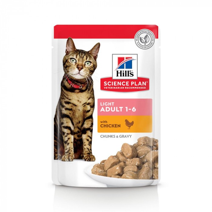 HILL'S Science Plan Light Adult en Sachets - Pâtée pour chat