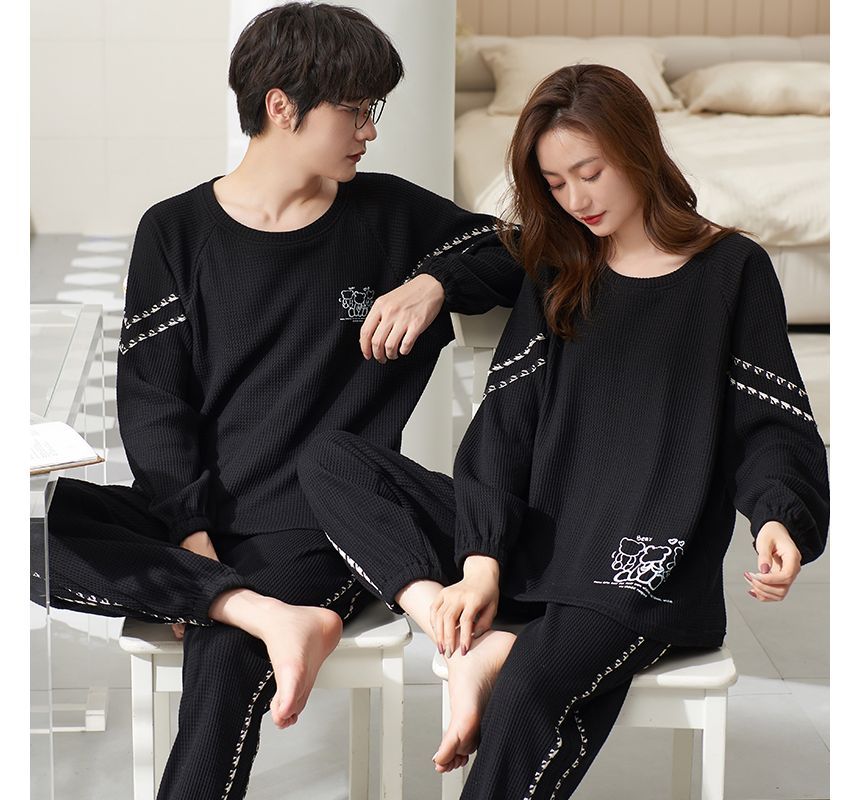 Jeony - Bijpassende loungewearset met lange mouwen voor koppels