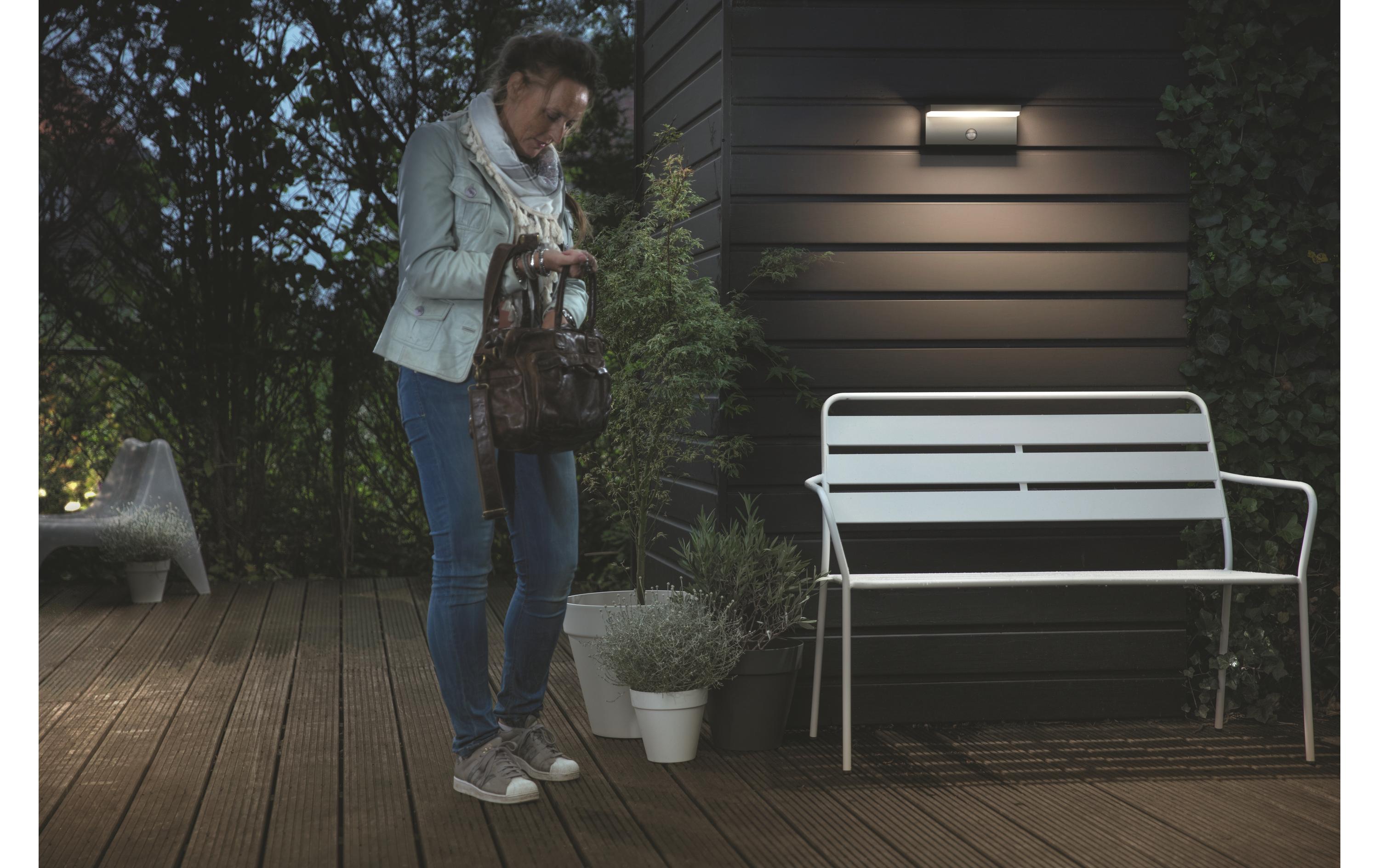 myGarden Wandleuchte Bustan, 1000 lm, Anthrazit + SensorLeuchte für den Aussenbereich