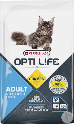 Opti Life Adult Sterilised/Light Alimentation Chats Au Poulet Sachet 7,5kg
