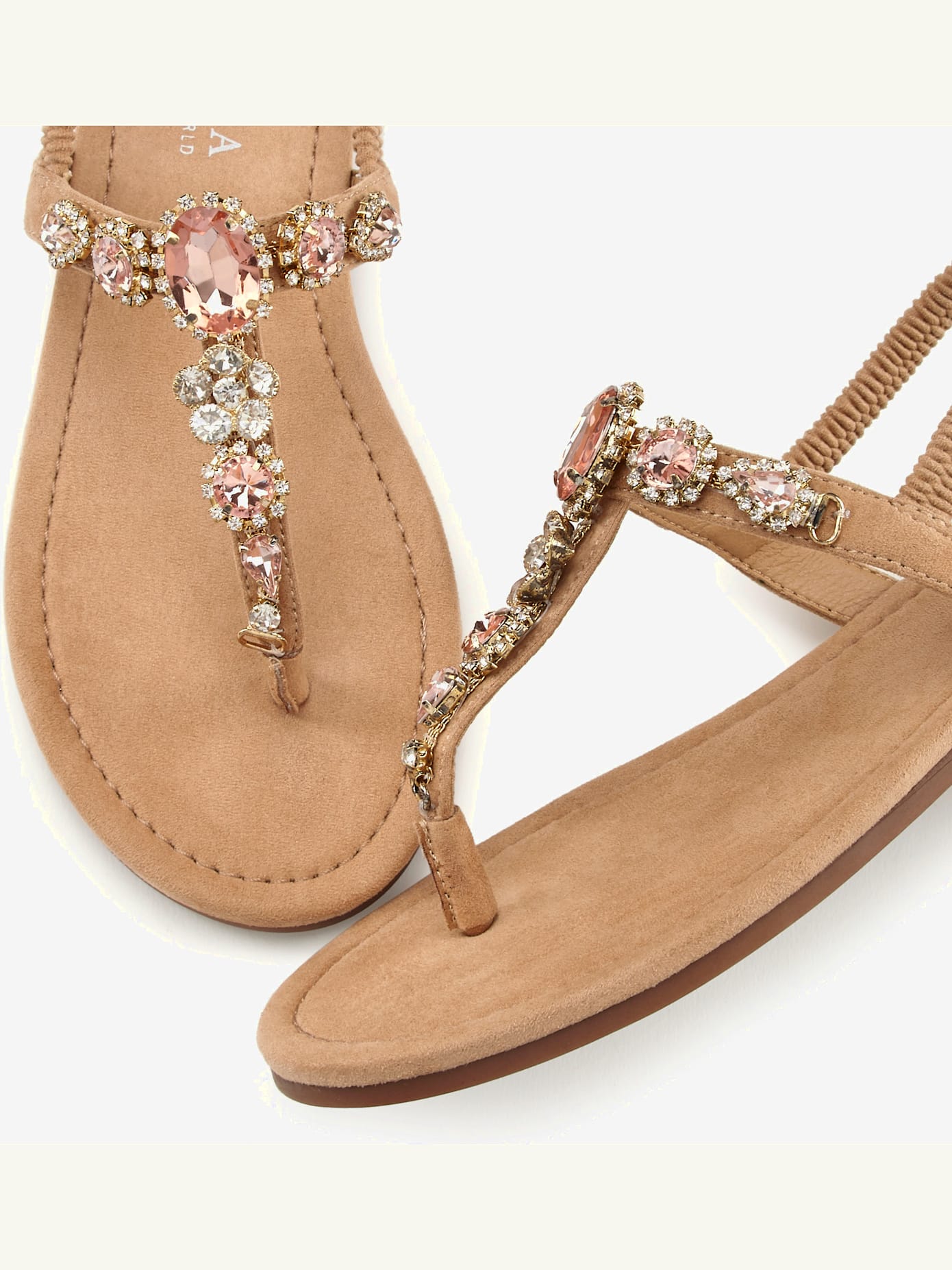 Tongs pierres fantaisie tendance
