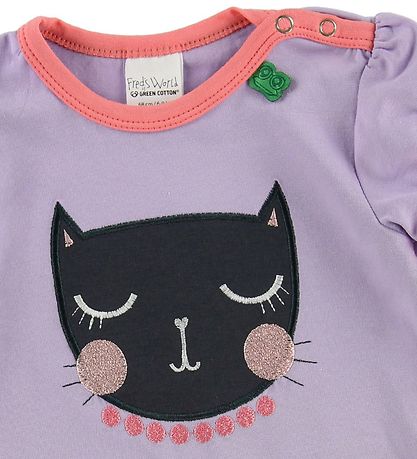 Freds WoRød T-shirt - Lavendel m. Kat
