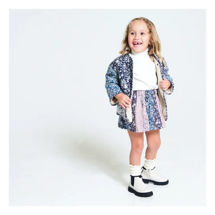 Esther Veste Matelassée Patchwork Devon | Bleu