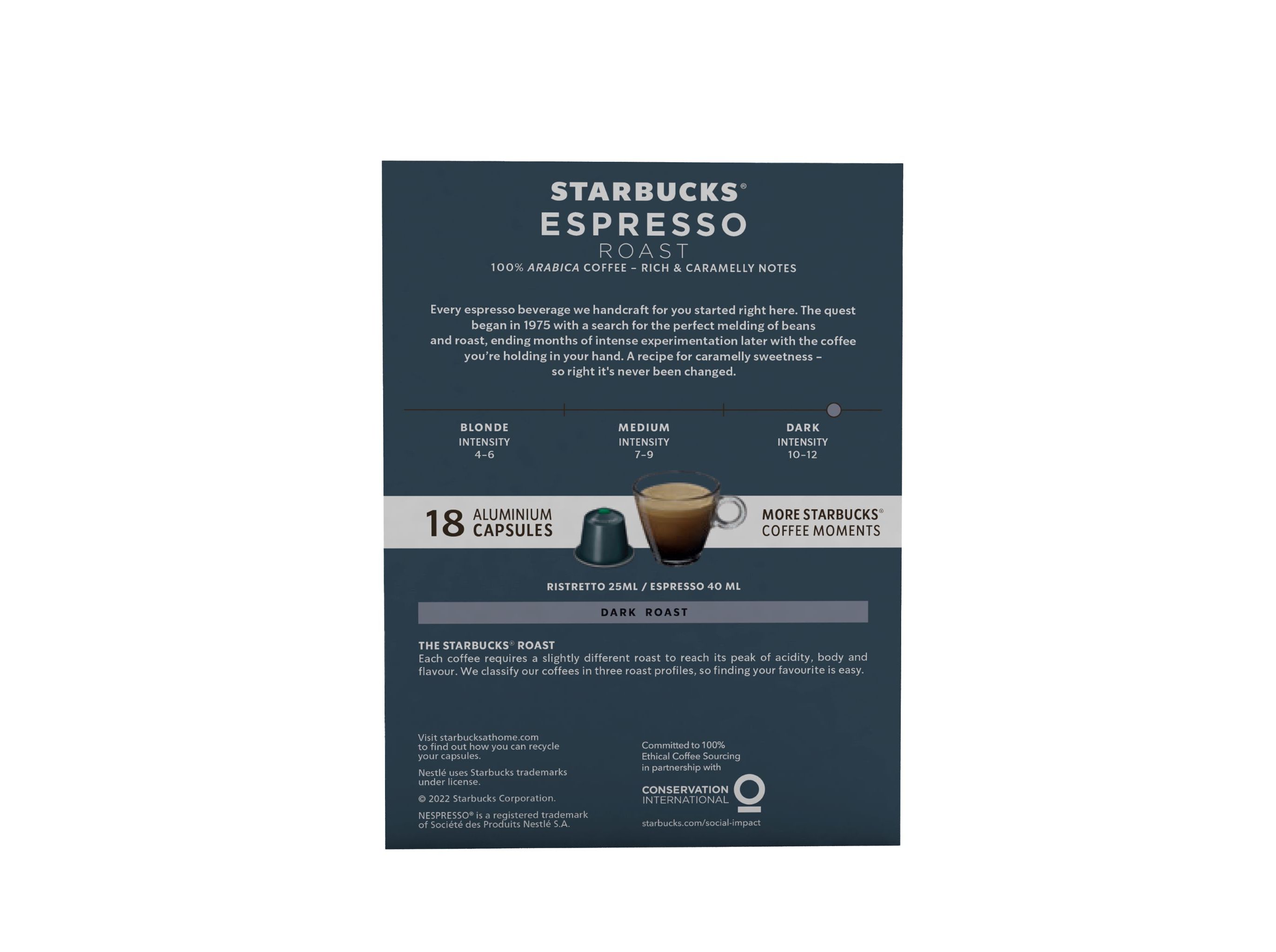 CÁPSULAS STARBUCKS NSP DARK ROAST 18 CAPS