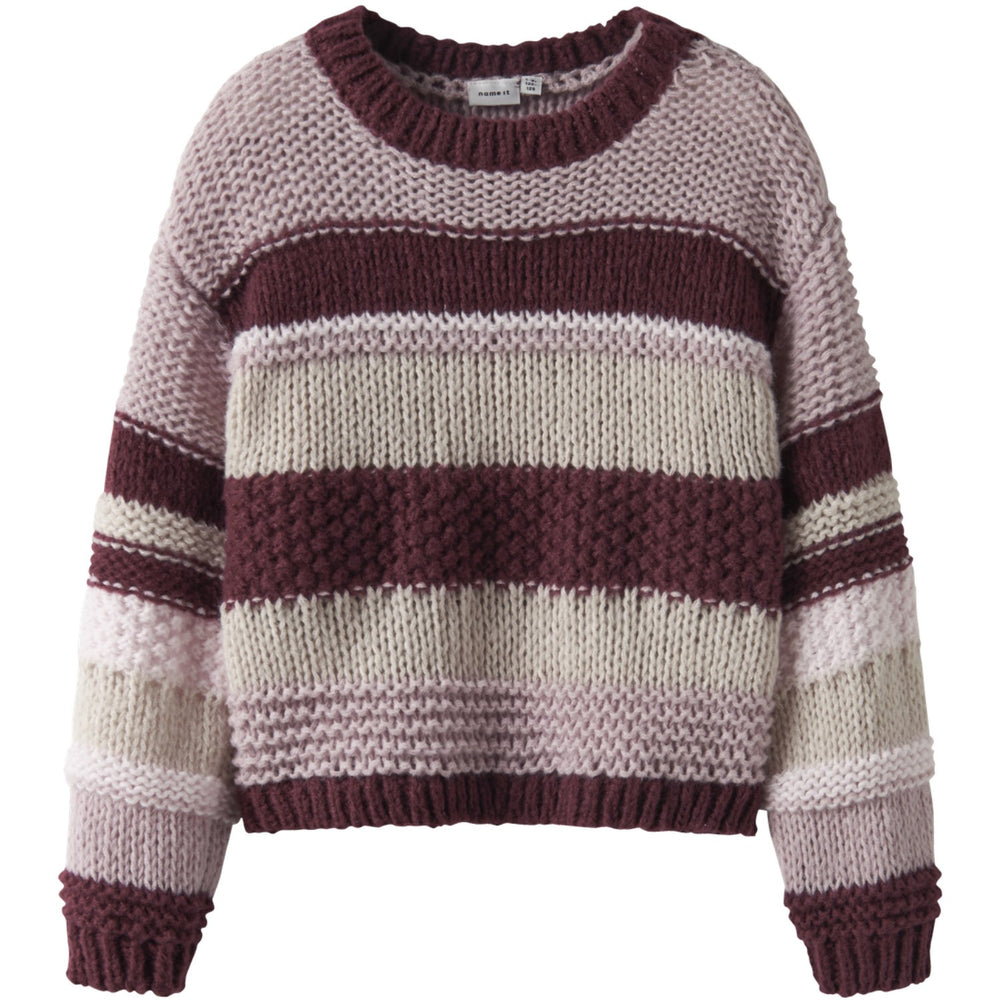 Køb Name It Burgundy Nkfoline Ls Strik