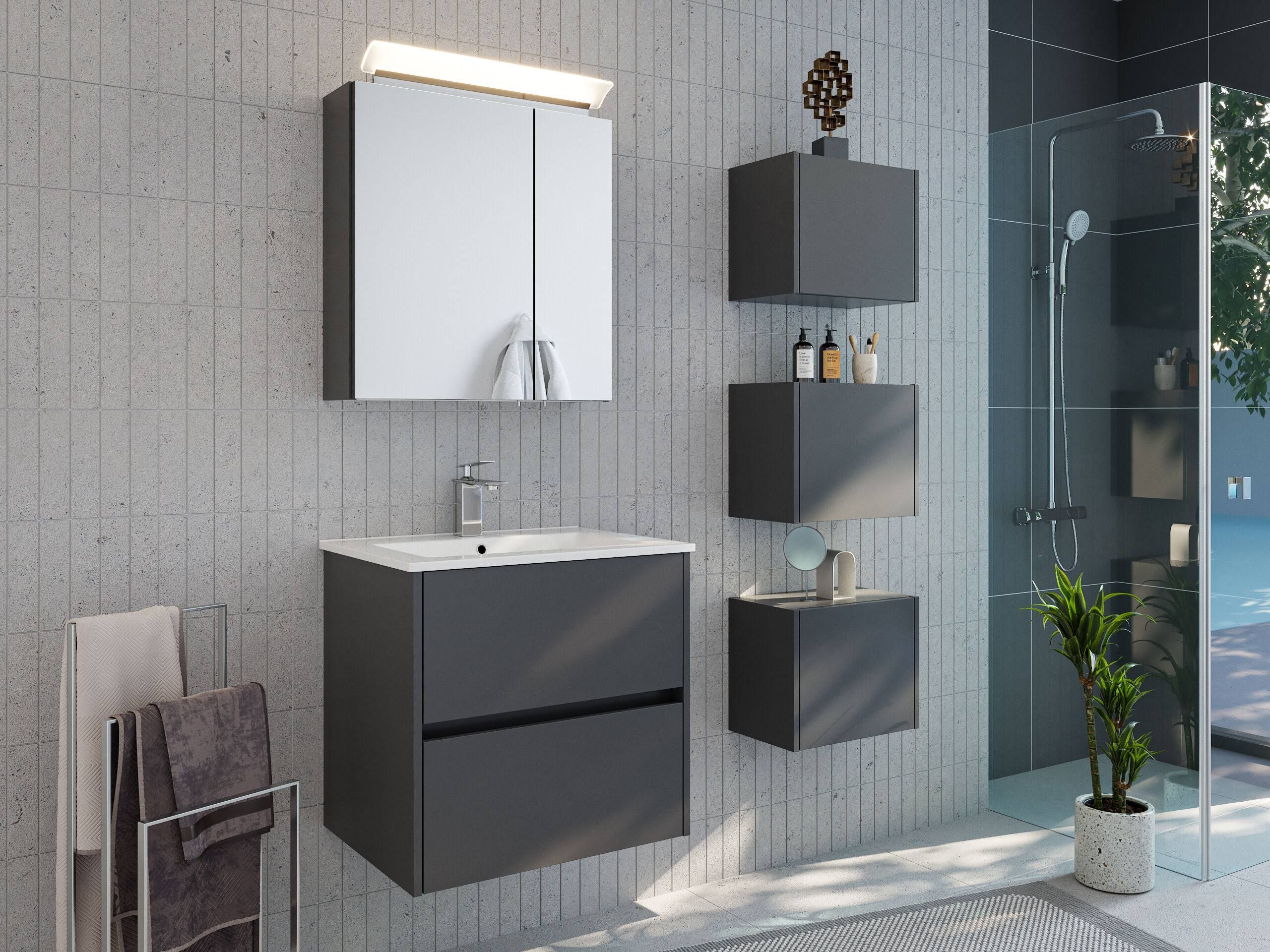 magnolia home Badmöbelset Taifun 3tlg Spiegelschrank