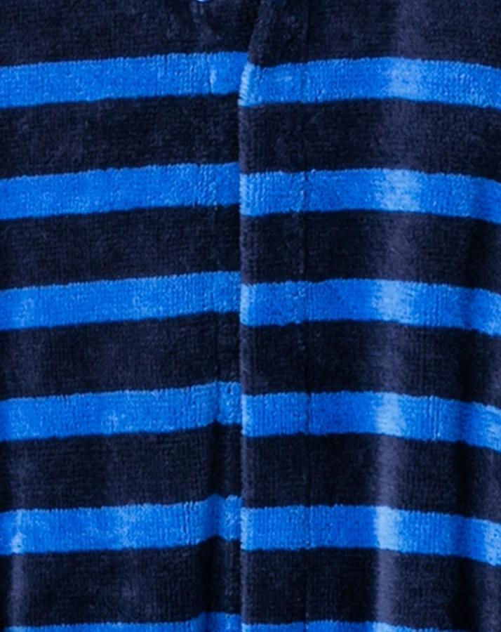 Bademantel COOL STRIPES in dunkelblau