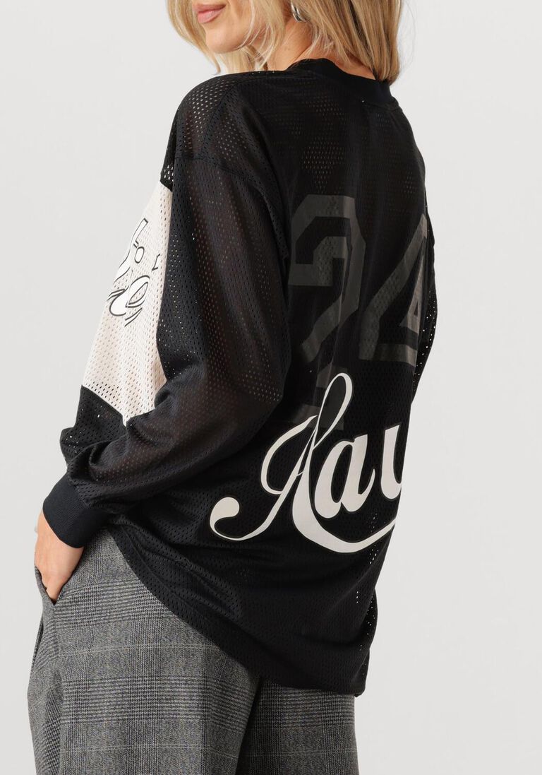 zwarte haute l'amitié blouses drift mix logo blouse