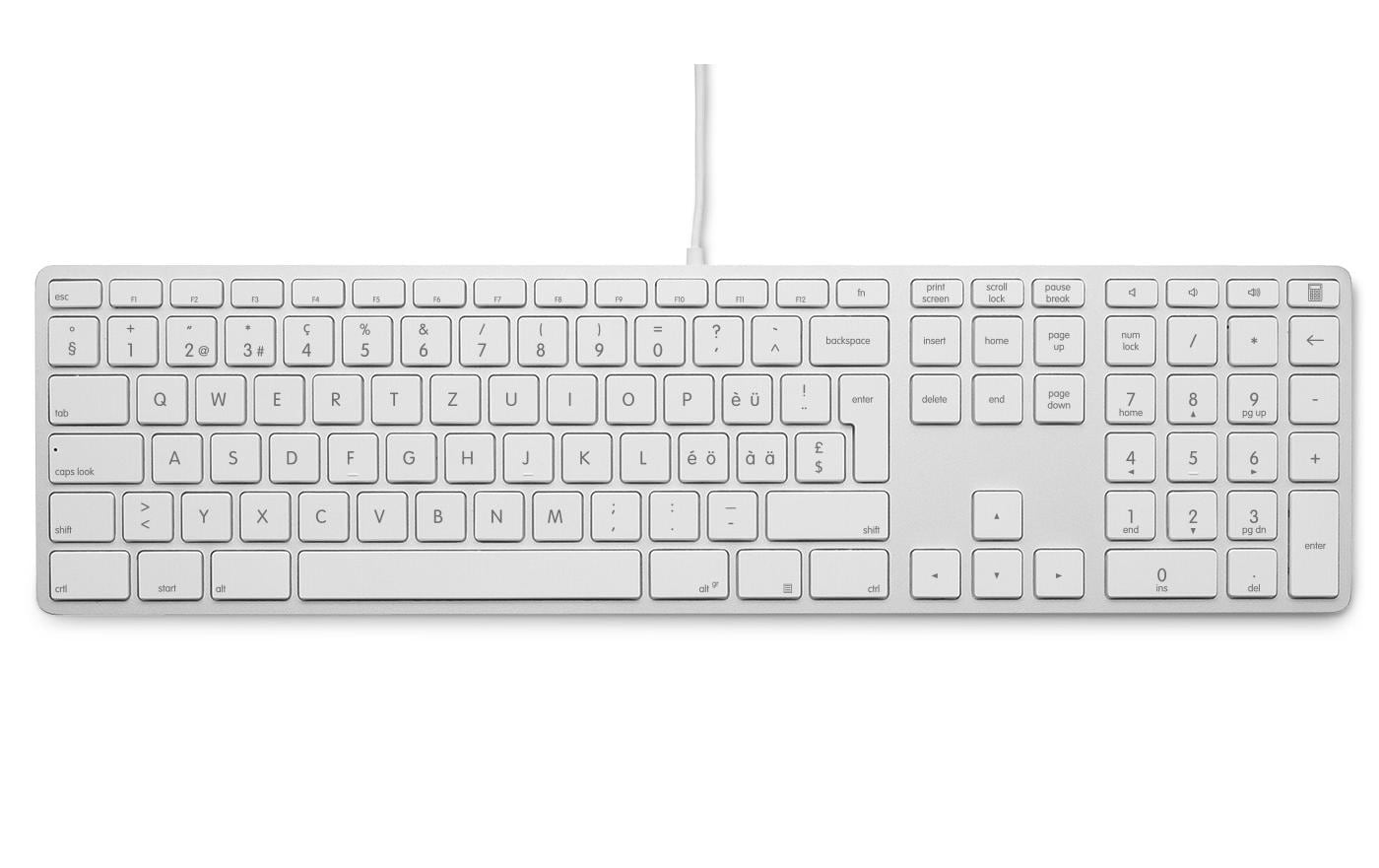 Tastatur KB-3421 USB SilberRobuste USB-Tastatur mit zwei USB-Ports