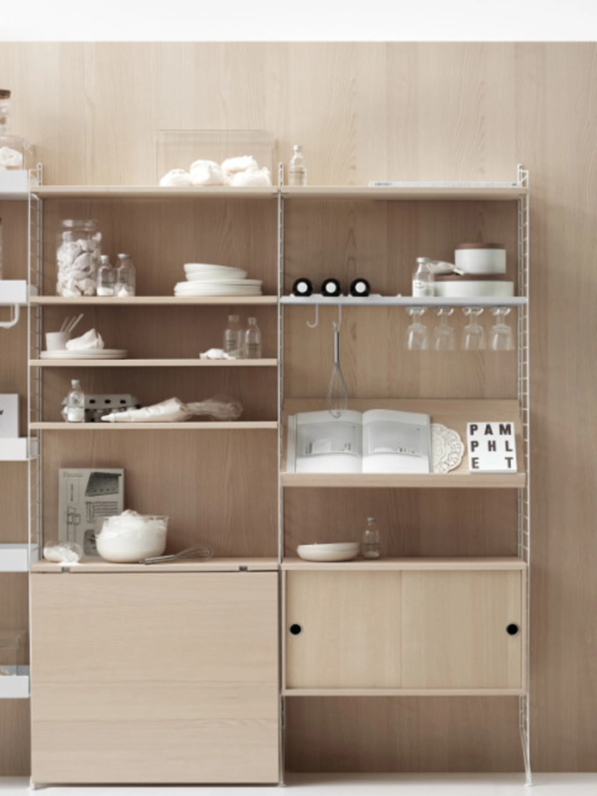 Kast String System met schuifdeuren, B 78 x D 30 cm