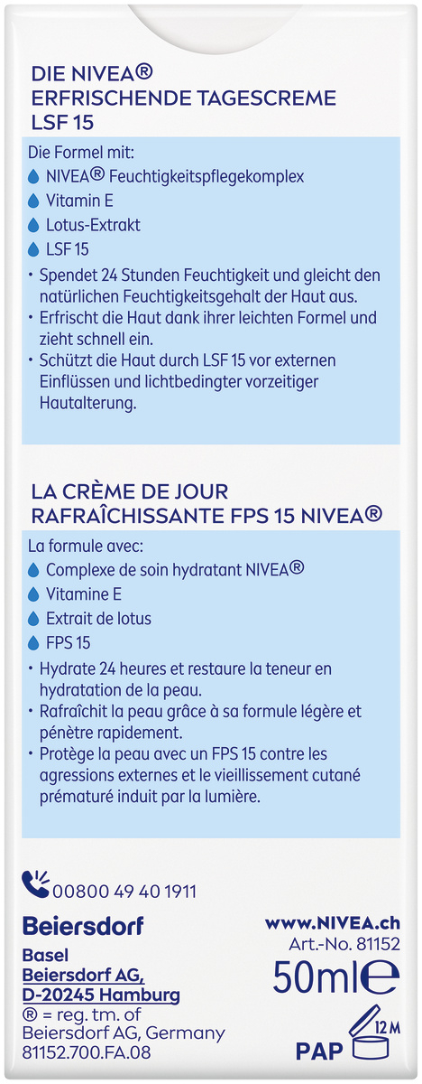 (50ml) Erfrischende Tagescreme Alle Hauttypen LSF 15 (81152)