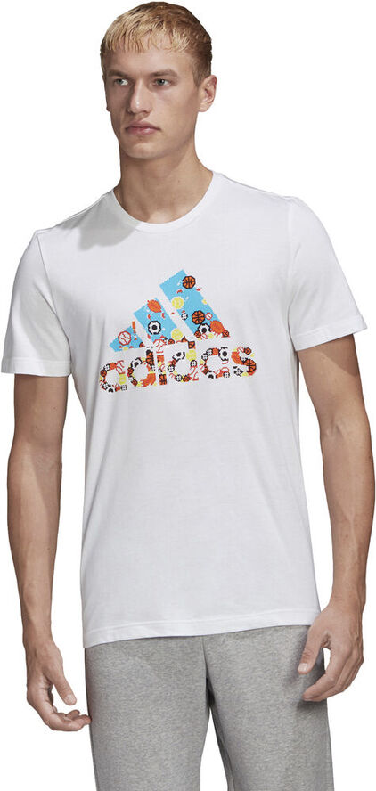 adidas 8-BIT Badge Of Sport T-shirt Hvid