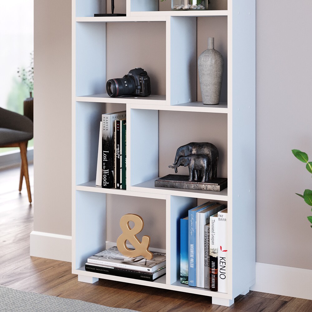Vicco Raumteiler Domus 8 offene Fächer weiß Bücherregal Standregal Aktenregal