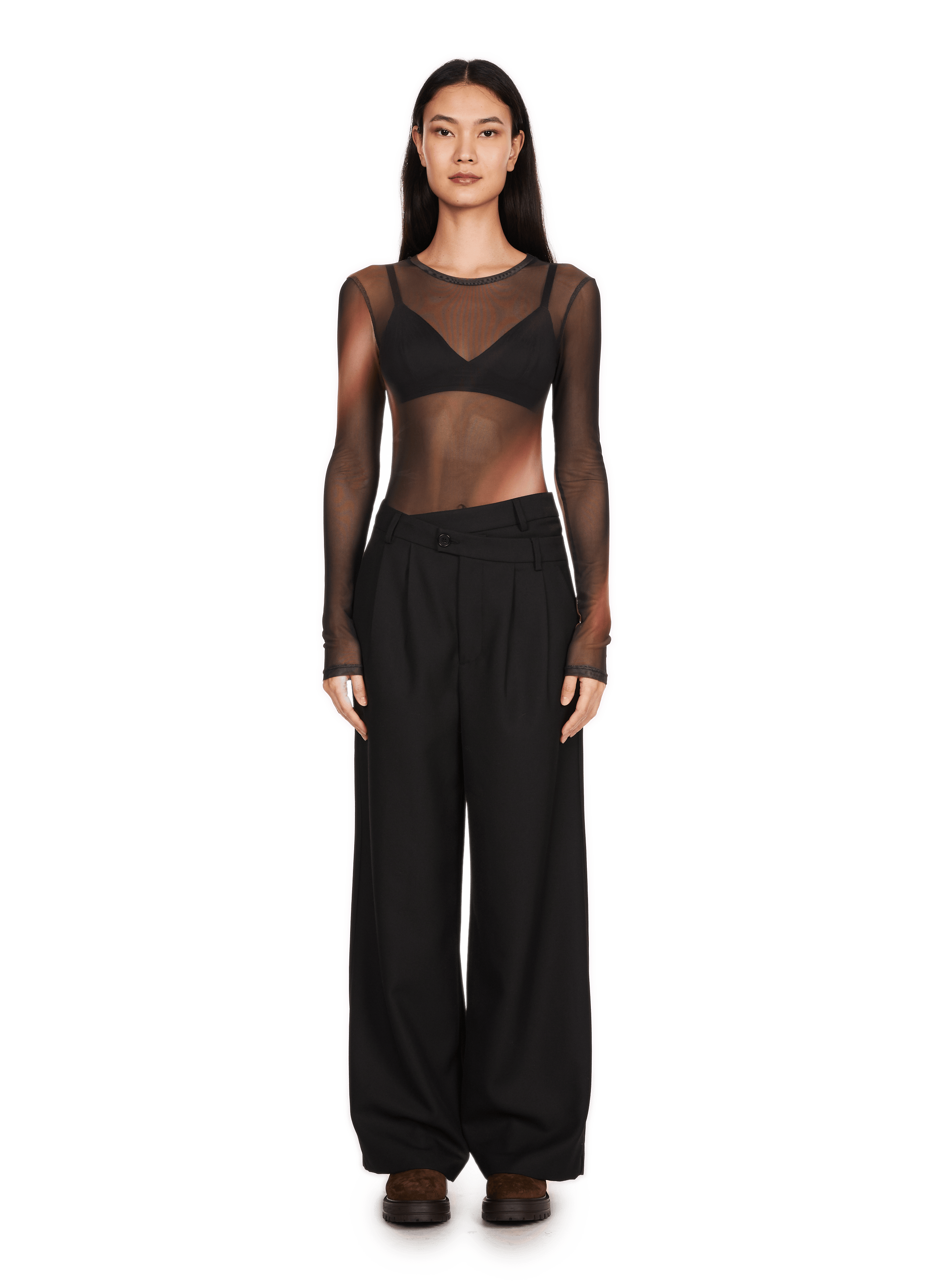 SIBODY - Body manches longues en mesh imprimé | Multicolore