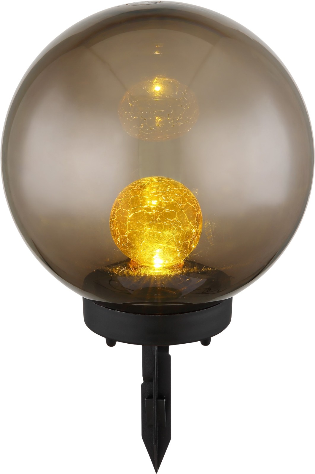 LED-Solarleuchte - schwarz - Ø 20 cm