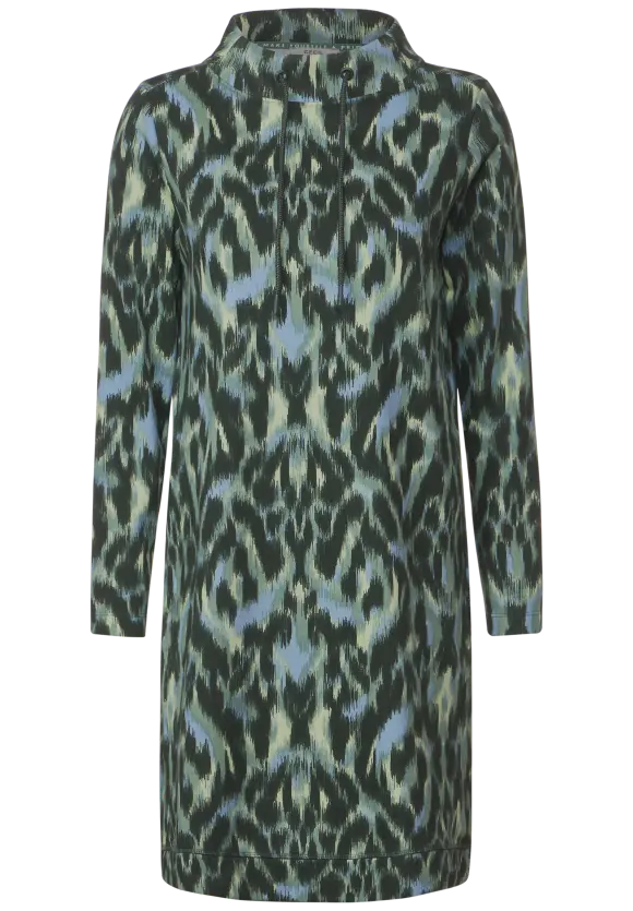 Stehkragen Kleid - strong khaki
