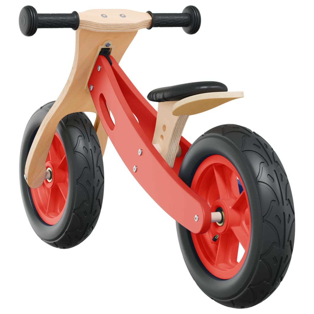 Vélo d'équilibre pour enfants avec pneus pneumatiques rouge