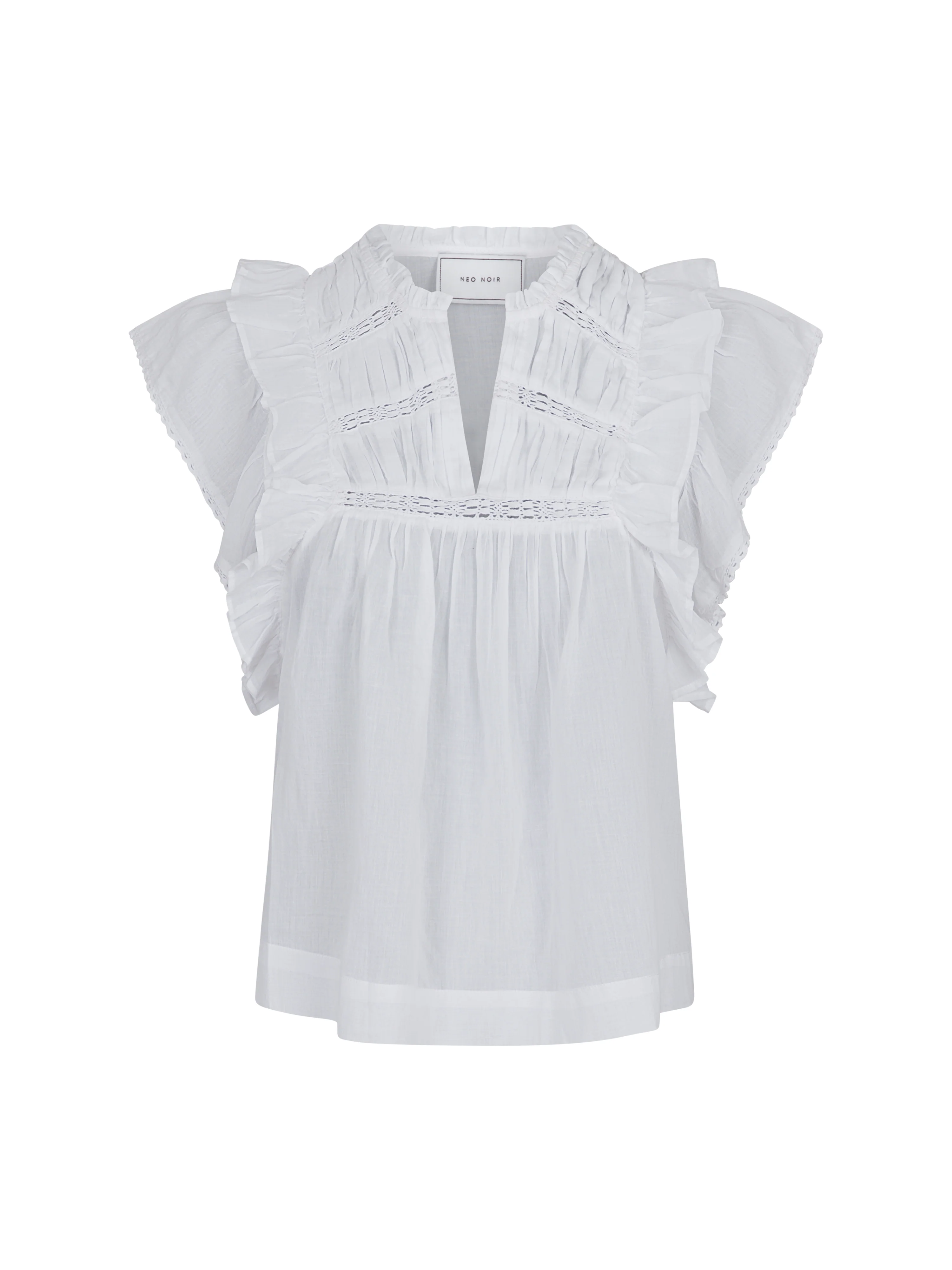 Neo Noir  Jayla S Voile top - hvid