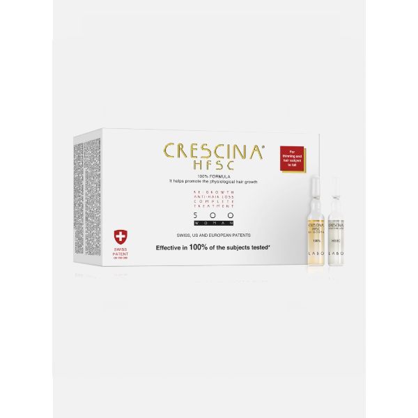 Crescina HFSC Transdermic 100% - 500 Tratamento Completo Woman 10   10 Ampolas
