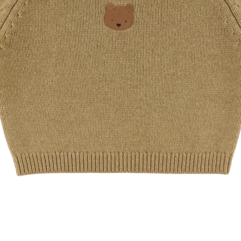 Sibbe Merino Wool Sweater | Bear | Sesame