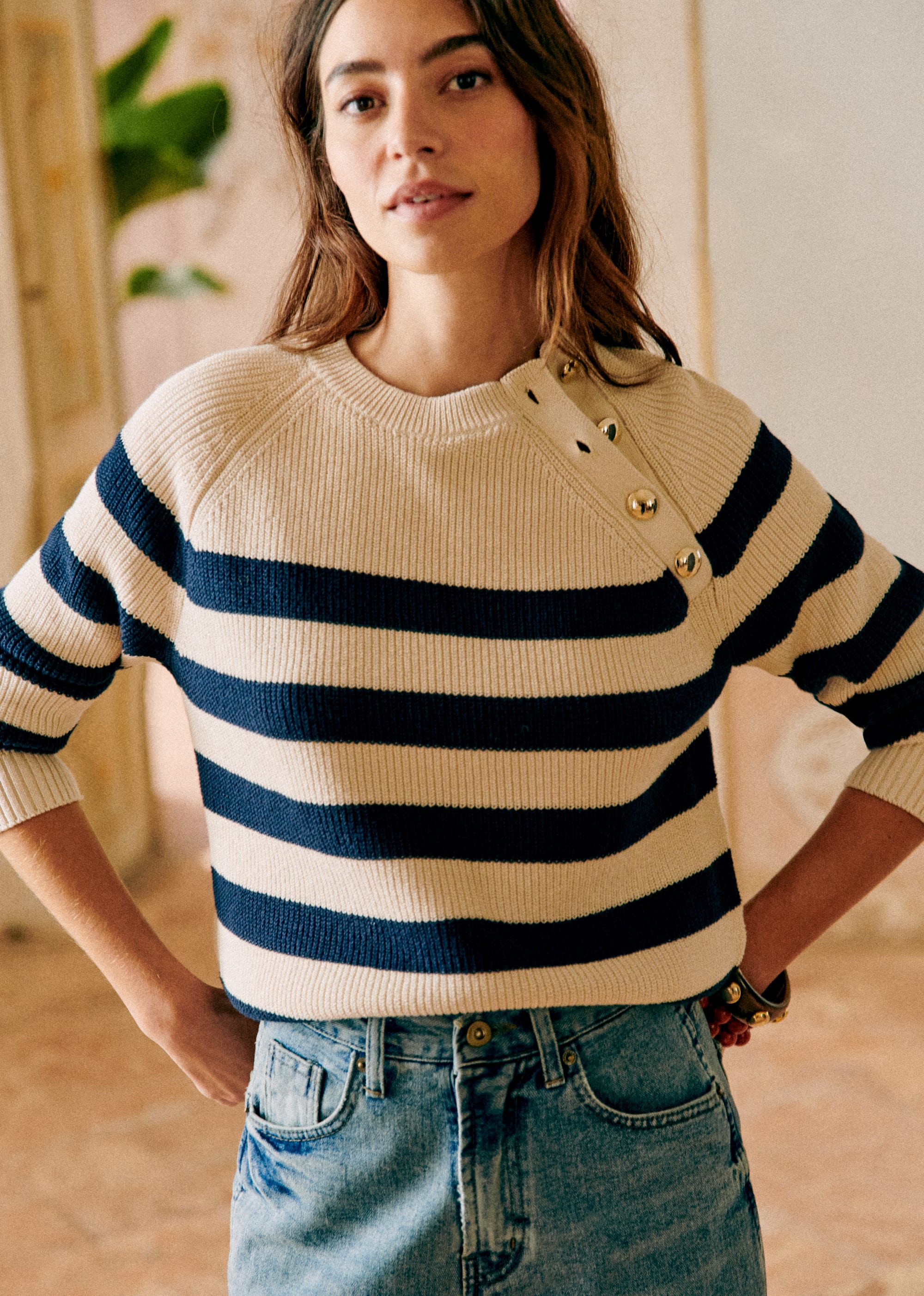 Pull Gary - Naturel / Marine - E-SHOP/MAILLE 5905484