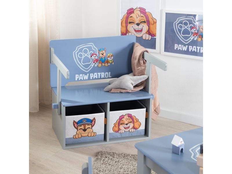 roba Paw Patrol klappbare Sitzbank mit Box Klappbare Sitzbank mit Canvas Boxen