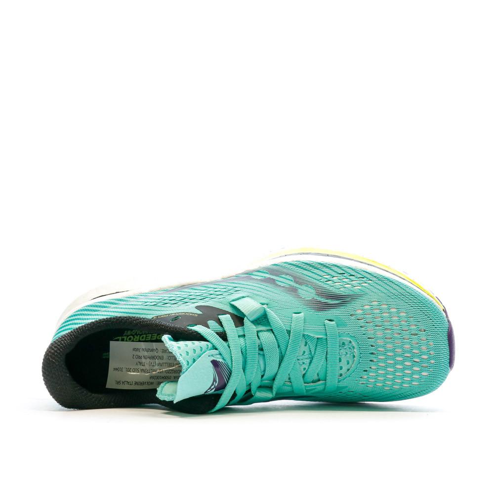 Saucony Chaussures de Running Turquoise/Jaune Femme SauconyEndorphin Pro 2