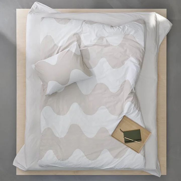Marimekko - Lokki Deckenbezug 150 x 210 cm, weiss / beige