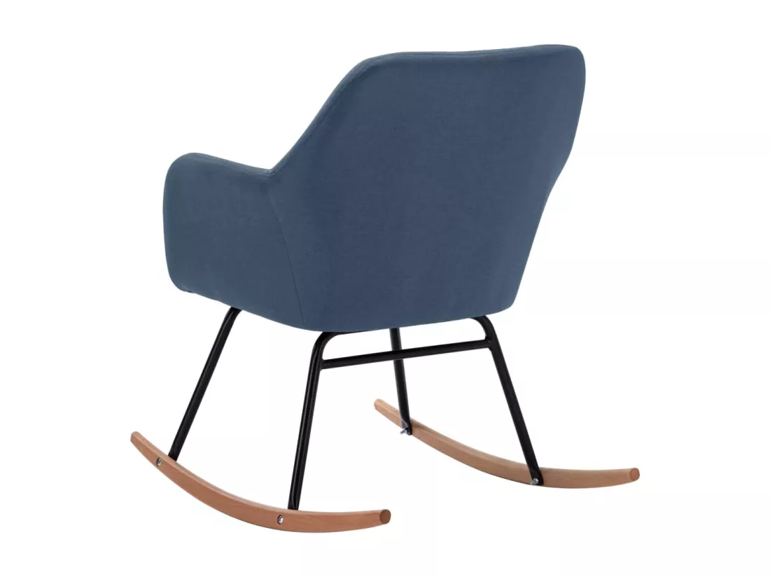 Chaise à bascule Bleu Tissu