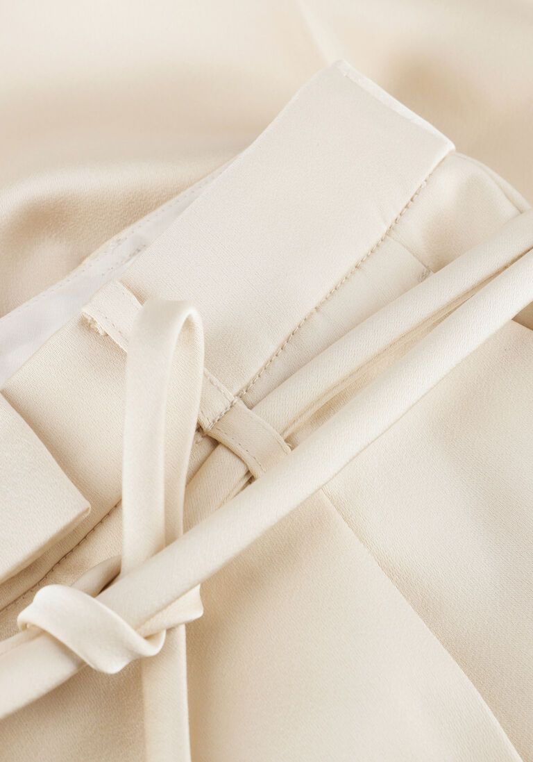 creme second female wijde broek dazzle trousers