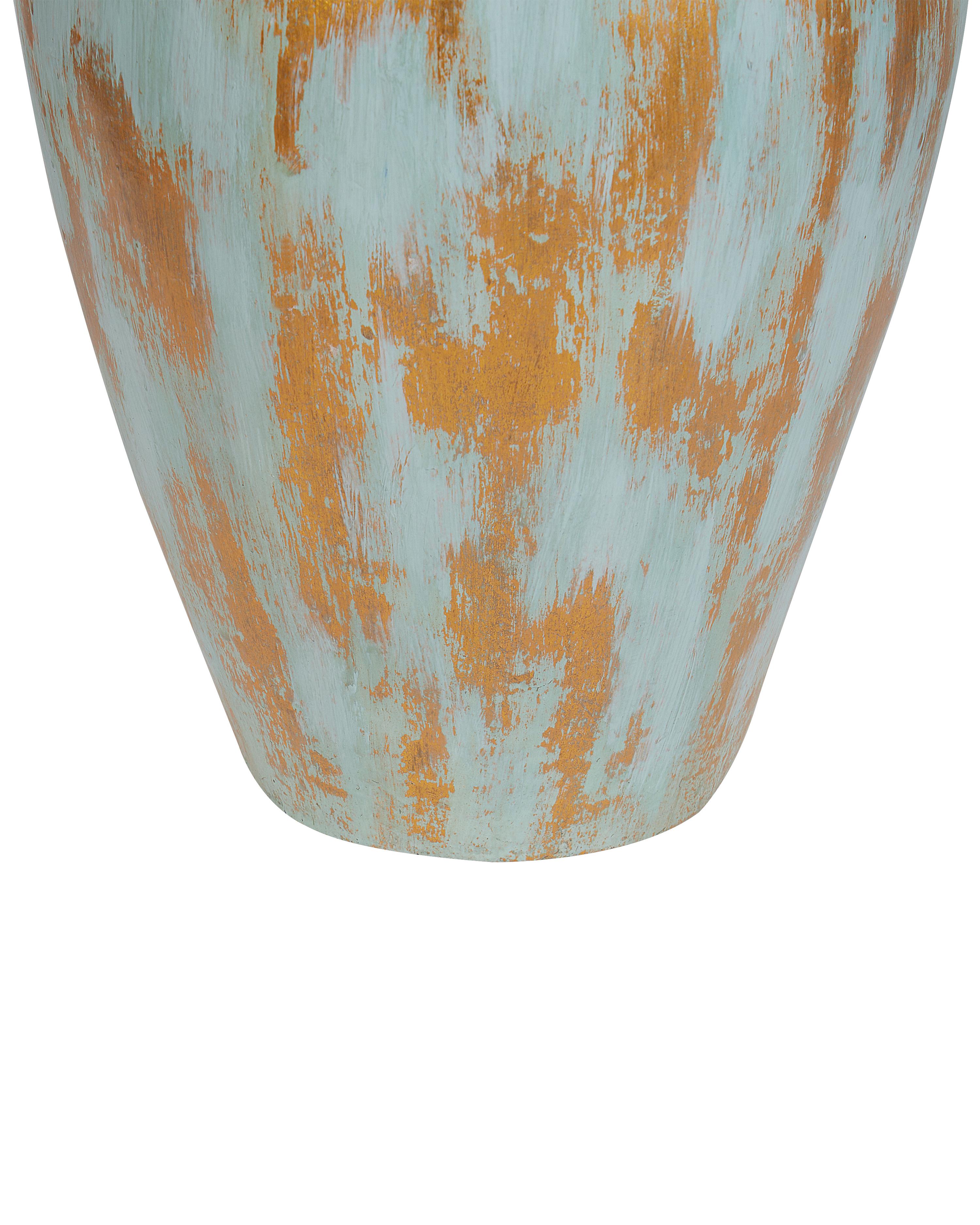 Decoratieve vaas DIKAJA Keramiek 45 cm Blauw