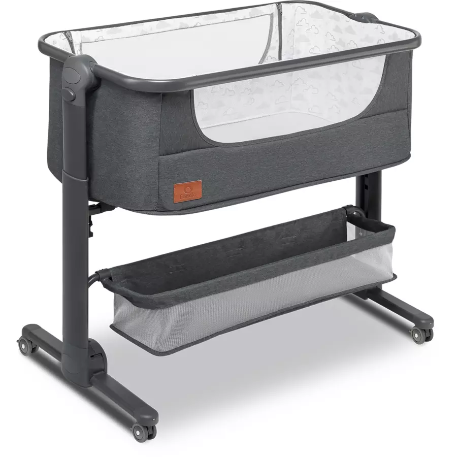 lionelo Beistellbett Timon Grey inklusive Matratze Fiki Miki