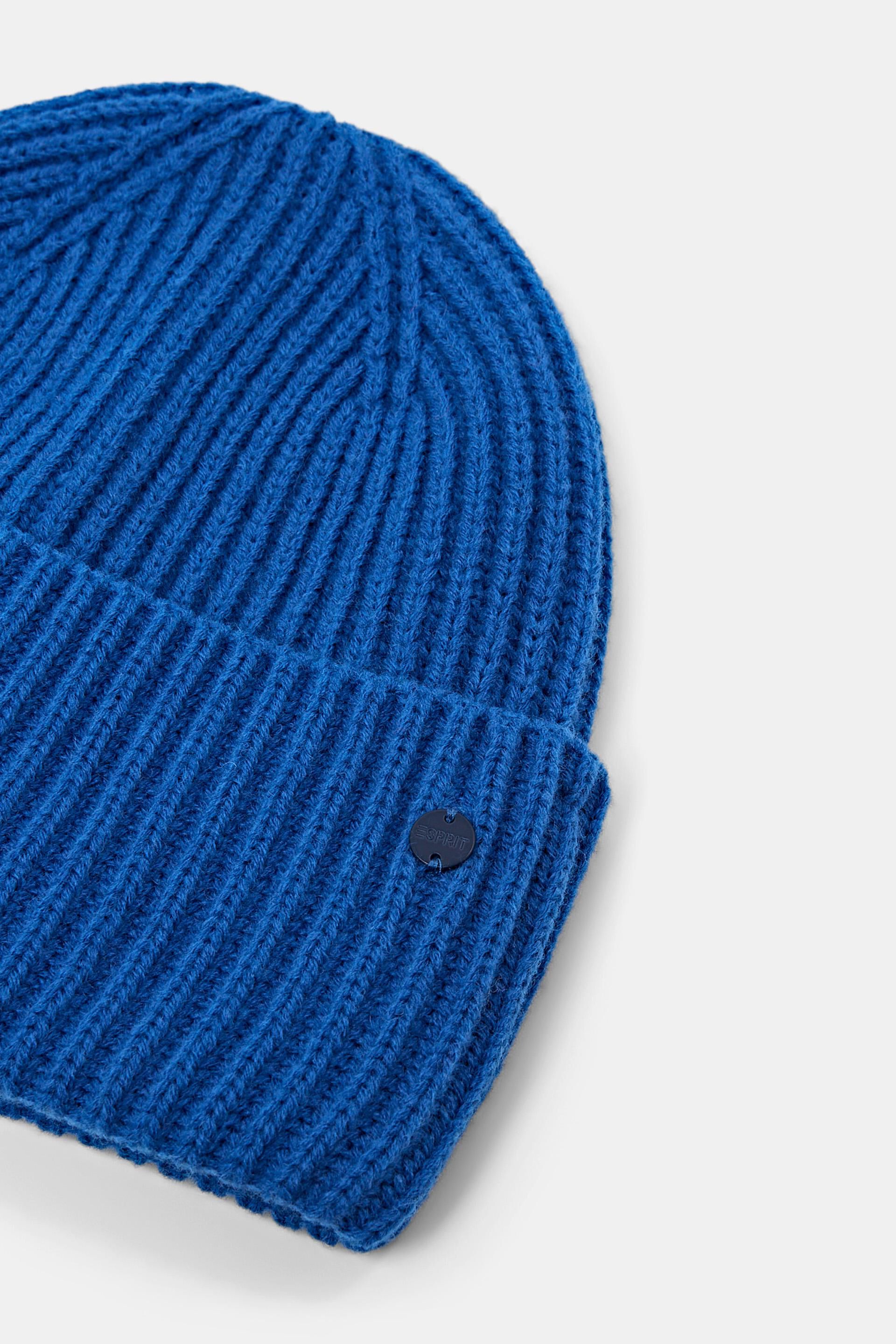 Bonnet en maille côtelée