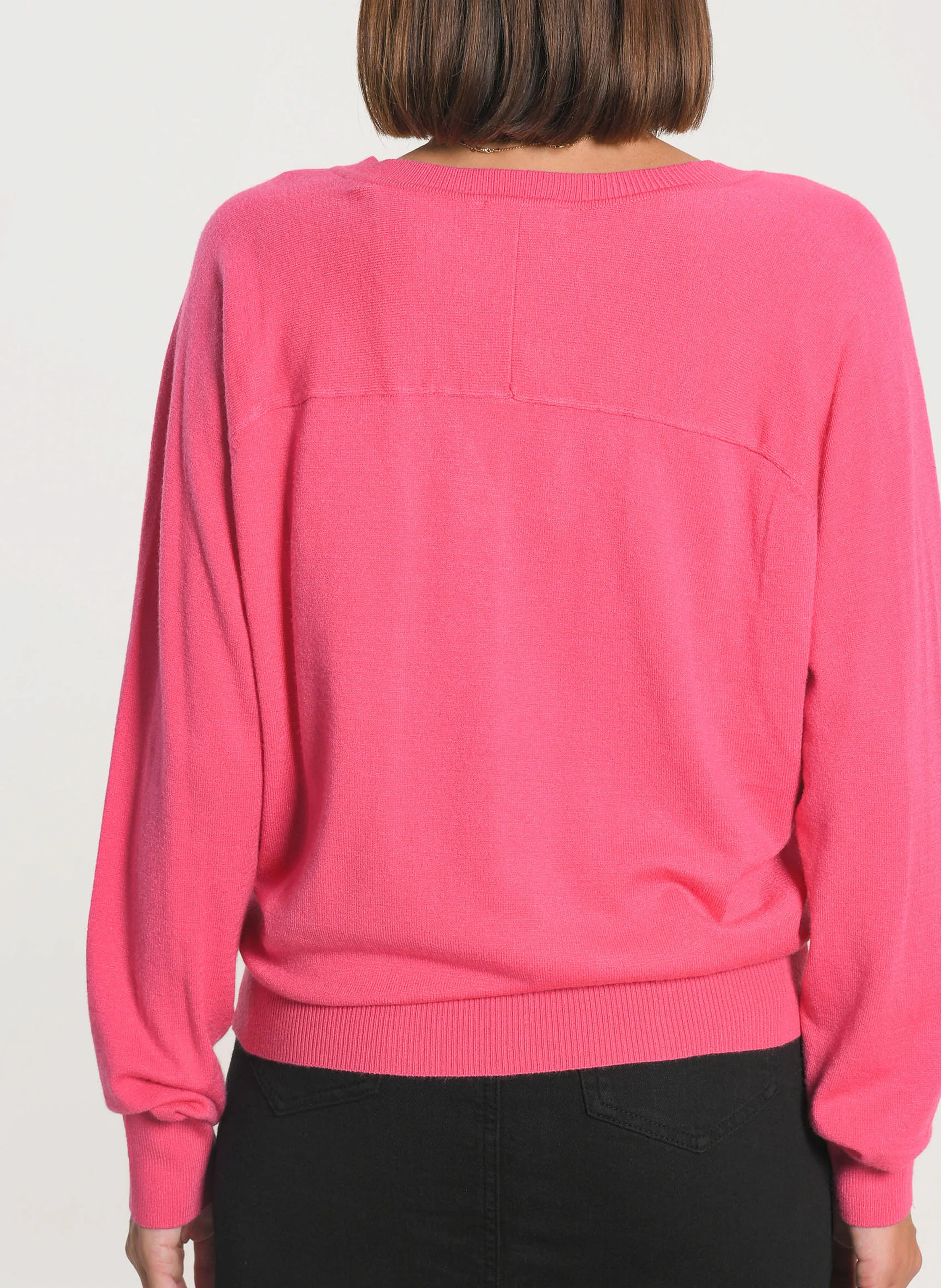 NOLWENN - Pull ample en maille | Rose