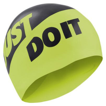 Bonnet de Bain Nike Swim Slogan Silicone Jaune/Noir
