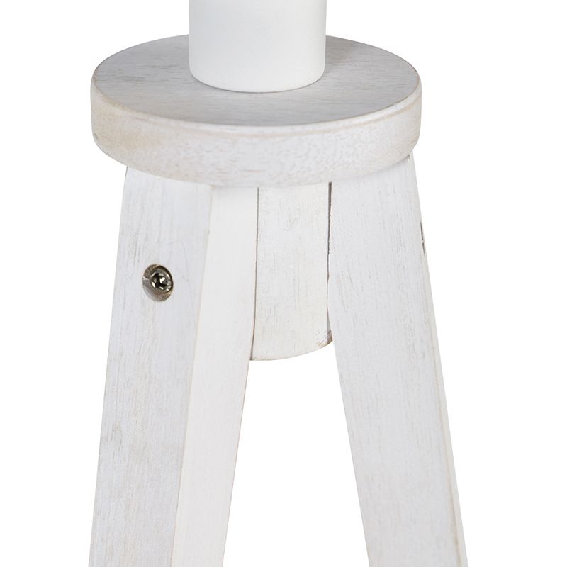 Landelijke vloerlamp tripod wit - Tripod Classic