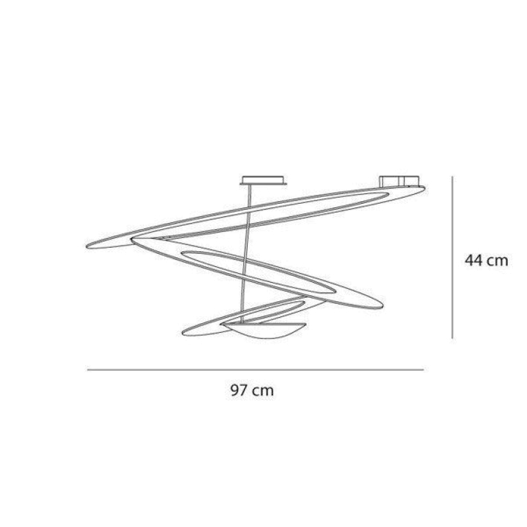 Artemide Pirce plafondlamp Ø97 retrofit wit