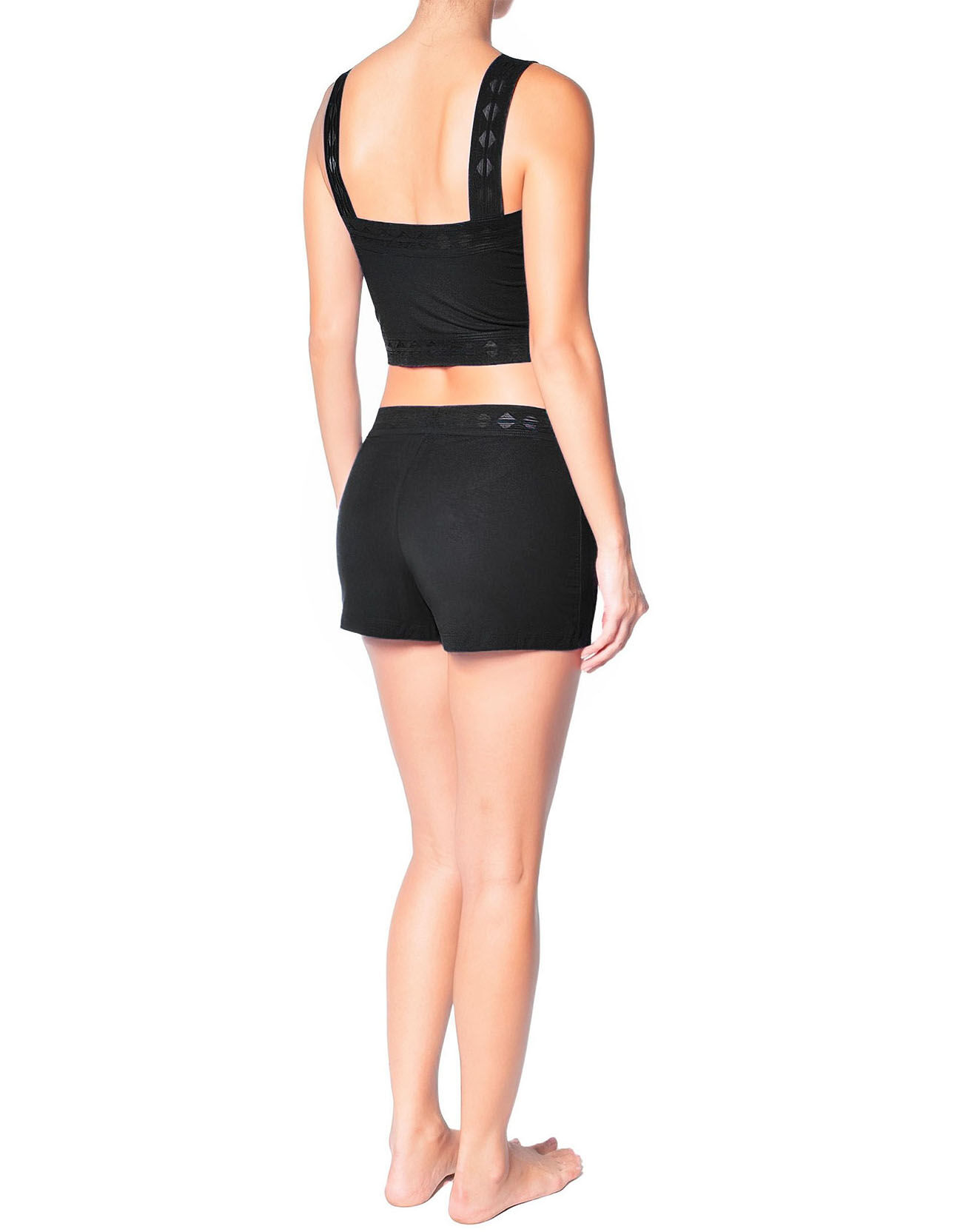 Huit Crop top Jeanne noir