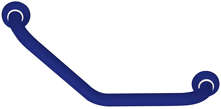 Barre d'appui coudée en aluminium bleu epoxy Godonnier 50,8 cm 135'