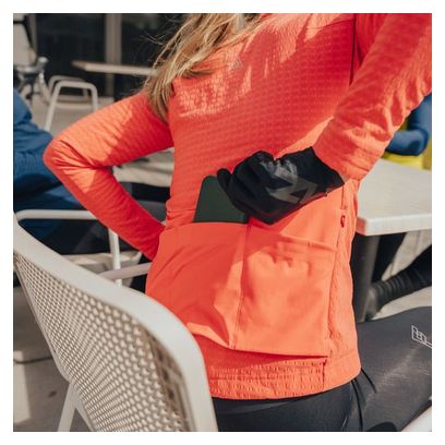 Maillot Manches Longues Femme 7Mesh Seton Orange Hot Coral